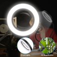 thumbnail image 3 of LED Light Magnifying Lamp 10X Adjustable Magnifying Glass Stand 360 Degree Helping Hands Soldering Multifunction Table Magnifier for Reading, Hobbies, Crafts, Assembly, Jewelry, 3 of 7