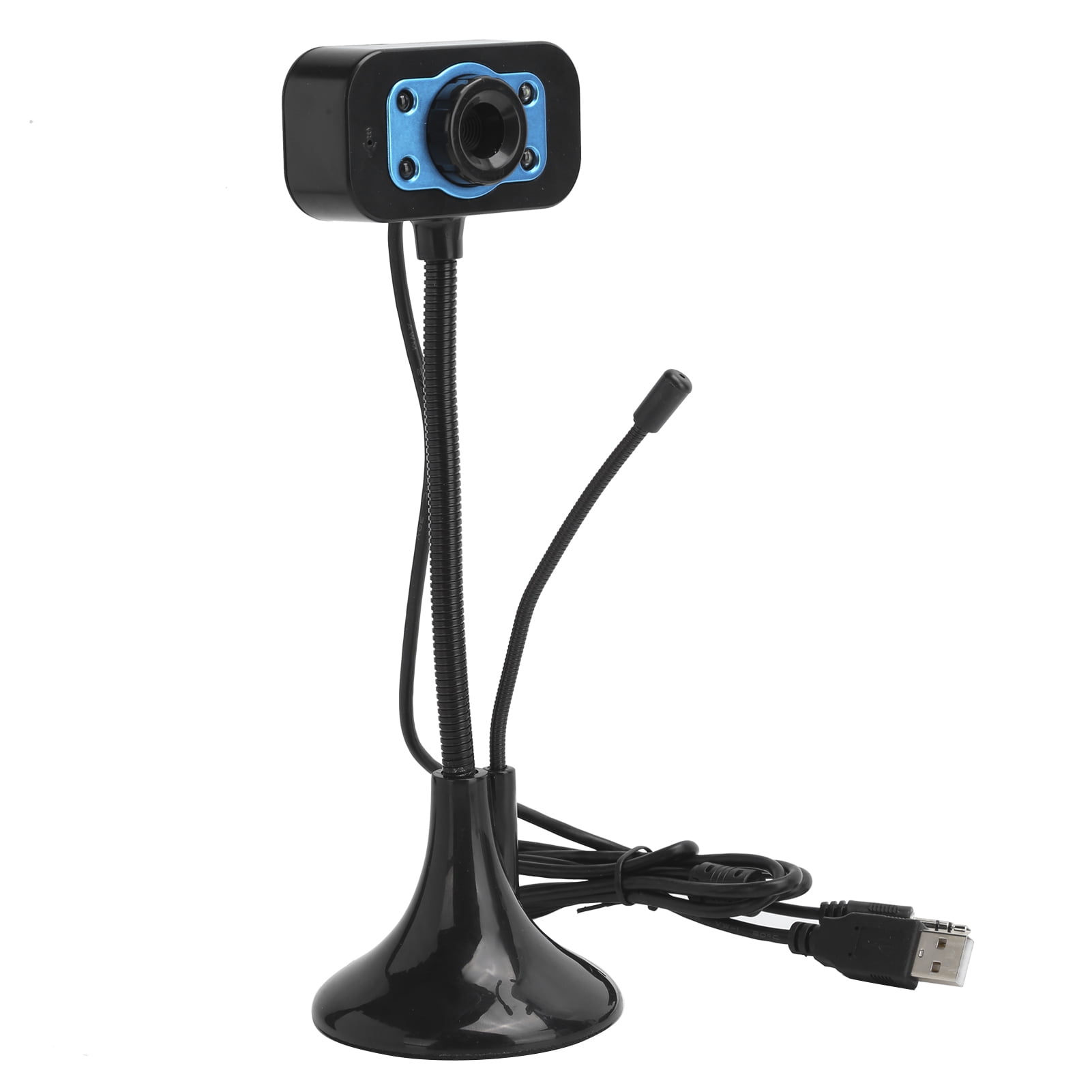 Haofy HD Web Camera Video Webcam 3.5mm External Microphone 4 LED Light For Laptop - Walmart.com