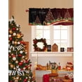 thumbnail image 3 of Merry Christmas Valances for Windows, Xmas Tree Color Lamps Pine Blossoms Bright Light Rod Pocket Valance Short Window Treatments Curtains for Kitchen Bathroom Bedroom Decor, 42 x 18 In, 3 of 9