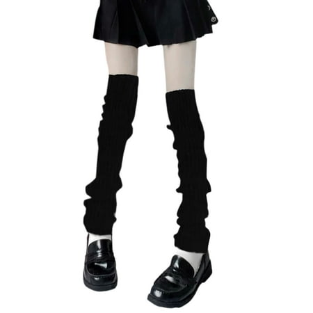 

BESTHUA Leg Warmers for Women 80s - | Knitted Scrunch Socks | Extra Long White Black Legwarmers for Girls Winter