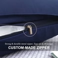 thumbnail image 4 of PiccoCasa Pure Cotton Pillowcases 2 Pcs Soft with Zipper Navy Blue Queen, 4 of 7