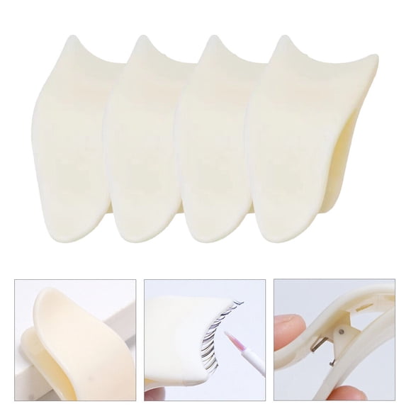 unbranded 4Ud Herramienta Aplicadora De Pestañas Postizas Amarillo Plástico Durable Para Maquillaje