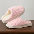 thumbnail image 3 of Xfvqtps Fuzzy Slippers for Women Close Toe Memory Foam Thick Soft Sole Non Slip Warm Furry Indoor House Slipper for Fall Winter Pink, 3 of 5