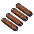 thumbnail image 4 of Luces Laterales Del Camión Luces De Marcador Lateral 4 Piezas Luces Laterales Del Camión Alto Brillo 90LM IP65 Impermeable 6 LED Luz De Flash De Emergencia Del Camión 12-24V ANGGREK CA1611, 4 of 8