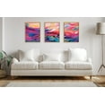 thumbnail image 5 of Kate and Laurel Sylvie EV Brush Strokes 90 A, B and C Framed Canvas Wall Art Set by Jessi Raulet of Ettavee, 3 Piece Set 18x24 Natural, Colorful Abstract Art for Wall, 5 of 6