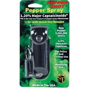 Pepper Shot 1.2% Mc 1/2 Oz Rhinestone Leatherette Holster And Quick Release Keychain Purple