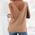 thumbnail image 4 of Tank Tops for Women Women's Vest Sleeveless Shirts for Women V Neck Tees Blouses Casual Basic Tops Pullover Tank Top Kagetolytai Khaki 3X, 4 of 6