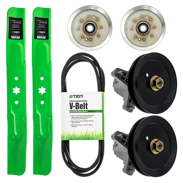 8TEN Blade Belt Spindle Idler Kit for MTD Huskee 42 inch LT4200 MK1005706