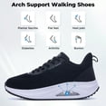 thumbnail image 4 of AHUSIR Women's Walking Shoes Arch Support Orthotic Breathable Tennis Sneakers for Plantar Fasciitis Pain Relief US 5.5-11, 4 of 9