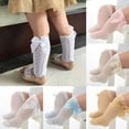 thumbnail image 1 of Baby Infant Girl Non-Slip Socks Knee High Lace Bow Princess Tights Stockings 0-3T, 1 of 5
