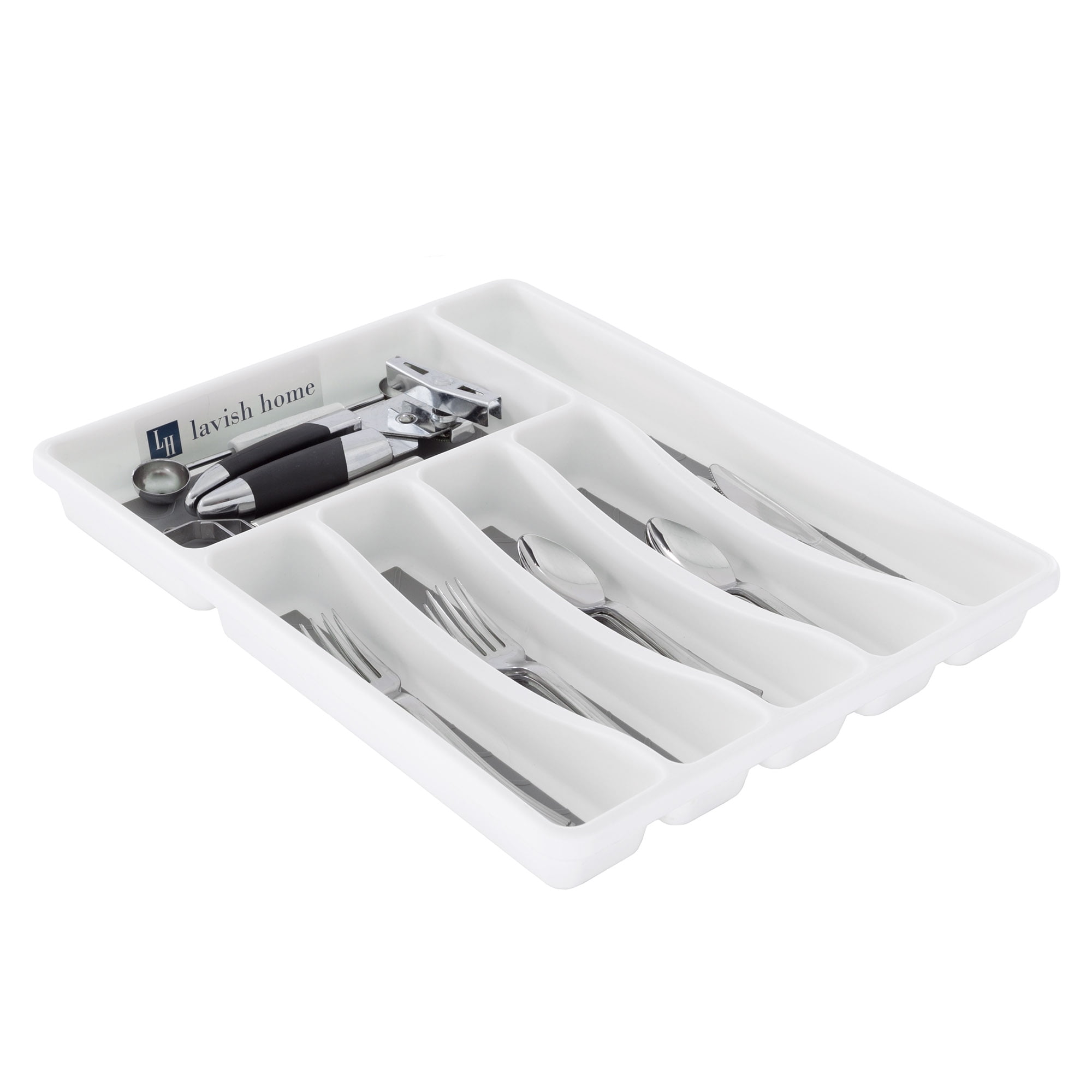 Finders Silverware Drawer Organizer With Six Sections And