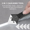 thumbnail image 5 of Caulking Tool, 3 in 1 Caulking Remover Glazing Compound Finishing Tool with 5 Replacement  Scraper Pads, Grout Scraper Kit for Bathroom, Kitchen, Floor, Window, Sink Joint, 5 of 6