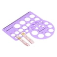 thumbnail image 2 of Herramienta de medición de brida, juego de reglas para pezones, silicona para extractor de leche, redondo y rectangular, color morado, 2 of 5