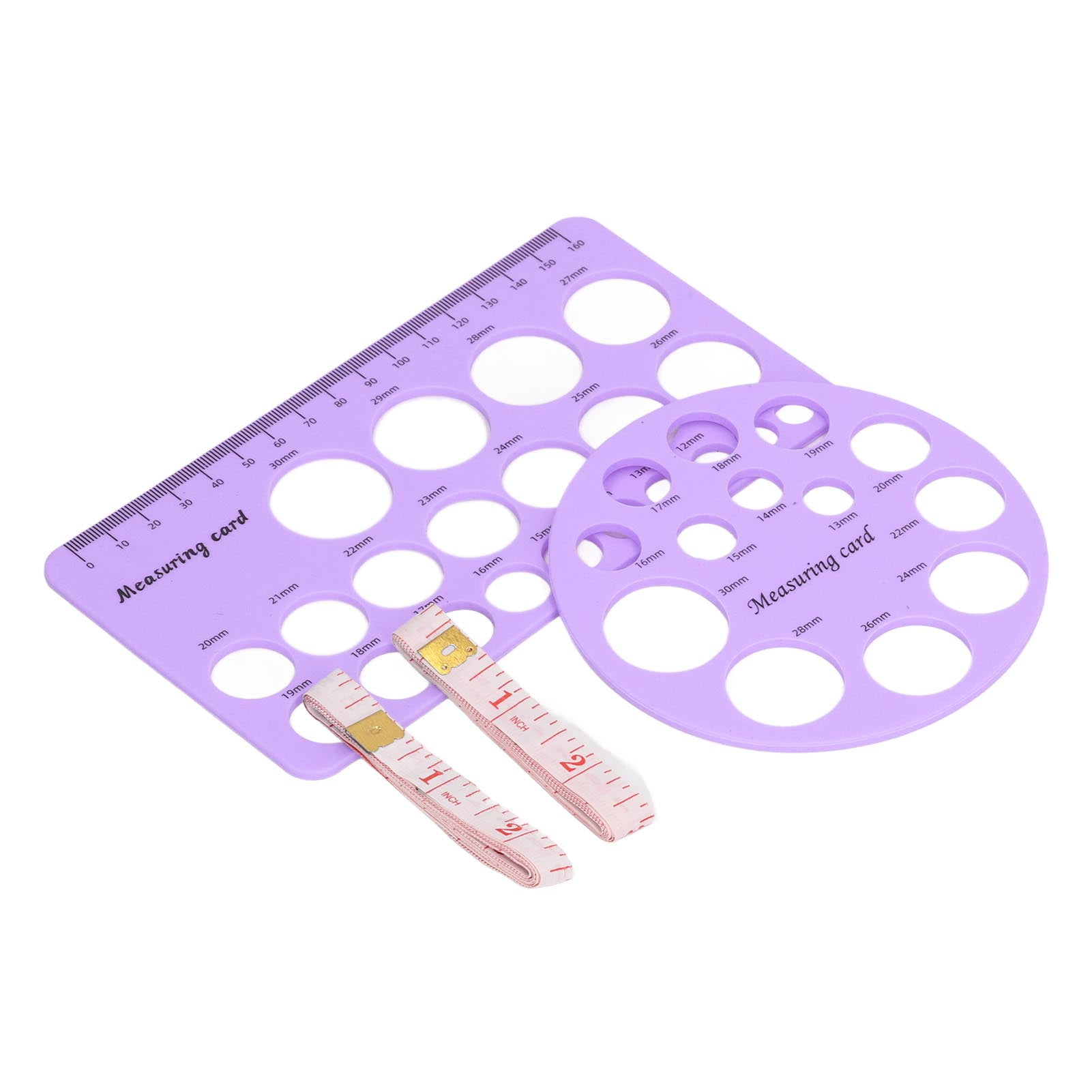 BIMZUC Flange Measurement Tool Sizing Nipple Rulers Set Silicone for Breast Pump Accessories Round and Rectangle Essential Sizing Guide for Mothers Purple 7.1 inches / 18 cm