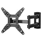 MountFTV Full Motion TV Wall Mount Bracket, Swivel Articulating TV Monitor Wall Mount Bracket Tilts Extension Rotation for 13-42 inch Flat Curved TVs Monitors, Max 200x200mm, Holds up to 44lbs
