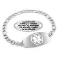 thumbnail image 1 of MedicEngraved Stainless Steel Custom Medical Alert Bracelet - 5mm Figaro Link, 1 of 8