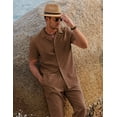 thumbnail image 2 of COOFANDY Men's 2 Piece Casual Linen Outfit - Beach Button Down Shirt & Loose Pant Sets, 2 of 6