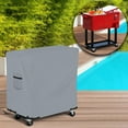 thumbnail image 5 of Cooler Cover 18 Oz Waterproof - Rolling Cart Cover 100% Weather Resistant with Air Pockets & Drawstrap for Snug Fit (36" H x 44" W x 23" D, Grey), 5 of 7