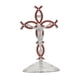 thumbnail image 5 of Figura de cruz de pie, estatua de cruz, adorno de mesa, estatua de crucifijo de Jesús Plata Rojo, 5 of 9