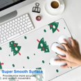 thumbnail image 4 of Long Mouse Pads for Desk,White Christmas Tree Pattern Desk Mats on Top Of Desks, Desk Mouse Pad Extra Large with 3mm Non-Slip Base and Stitched Edge for Gaming,Office,Work,Home 35.4x15.7in, 4 of 5
