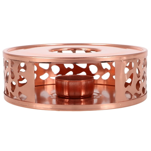Stainless Steel Teapot Warmer with Candle Heater Elegant Metal Heating Base for Keeping Tea Hot Stylish Teapot Warmer for Home