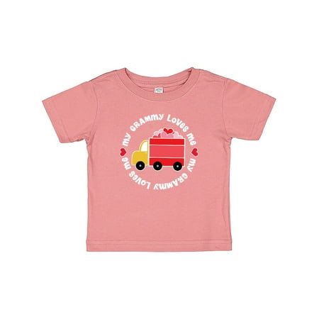 

Inktastic My Grammy Loves Me Valentine Truck Gift Baby Boy or Baby Girl T-Shirt