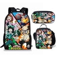 thumbnail image 2 of 3 Pcs/set 18 Inch My Hero Academia Children School bags For Boys Girls Kids Cartoon Schoolbag +Lunch bag+Pen Bag, 2 of 4