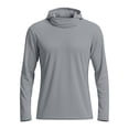 thumbnail image 6 of Mens UPF 50+ Sun Protection Jacket Hooded Long Sleeve Lightweight Quick Dry Fashion Athletic Top with Pockets and Thumb Hole Gray XXL, 6 of 8