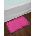 thumbnail image 2 of Magenta Bath Mat, Futuristic Design in Old Impressions Latex Grungy Murky Surface Pastel Colors, Non-Slip Plush Mat Bathroom Kitchen Laundry Room Decor, 29.5 X 17.5 Inches, Fuchsia Pink, Ambesonne, 2 of 2