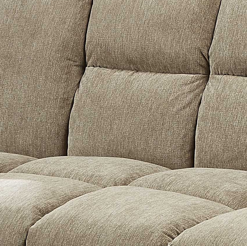 Mainstays Tufted Microfiber Futon, Tan Faux Suede - image 5 of 5