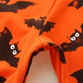 thumbnail image 2 of HILEELANG Toddler Boy Orange Sweatshirts Halloween Bat Printed Crewneck Long Sleeve Pullover Cotton Top Sweater Shirts 2T, 2 of 5