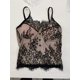 thumbnail image 1 of Camisola de flores de encaje VISgogo para mujer tirantes finos cuello en V sin espalda talla única color negro, 1 of 2