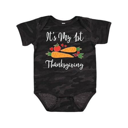 

Inktastic Babys 1st Thanksgiving Vegan Gift Baby Boy or Baby Girl Bodysuit