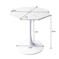 thumbnail image 5 of Holaki 32"Modern Octagonal Coffee Table with Printed White Marble Table Top,Metal Base, for Dining Room, Kitchen, Living Room, 5 of 11