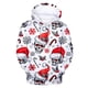 thumbnail image 1 of Sudaderas con capucha navideñas con estampado 3D de calavera para hombre y mujer, ropa de calle, sudaderas de moda, Sudadera con capucha de gran tamaño, jerséis para niños, chándales, 1 of 3