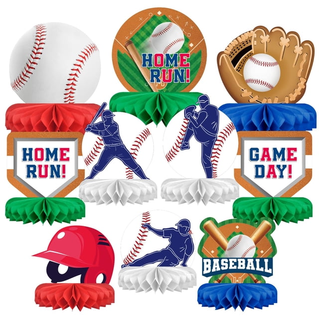 Party Supplies, centro de mesa de béisbol en forma de panal de abeja