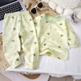 thumbnail image 7 of CAUYDY Kids Girl Sleepwear Pajamas for Child 5-7T 8-10Y Long Sleeved Top Elastic Pants 2 Piece Cute Set Girls Fall Winter Clothes Sizes 5-6 Years,Green, 7 of 7
