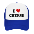 thumbnail image 2 of I Heart Cheese Love Food Funny Trucker Hat Mesh Cap Unisex Blue, 2 of 5