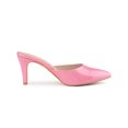 thumbnail image 3 of BLISSFUL STEP Women's Pointed Toe Stiletto Heels Slide Mules Pink 6, 3 of 7