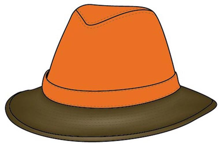 blaze orange fitted hat