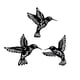 thumbnail image 2 of 3 Piezas Colibrí de de la Pared Decoración Pájaros de Metal 3D Escultura al Aire Libre Hierro Colgante al Aire Libre Decoración Adornos, 2 of 9