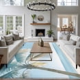 thumbnail image 4 of Palm Tree Washable Living Room Rugs 5'x7', Scenery Beach Low Pile Throw Large Area Rugs Non-Slip Sturdy Edge Binding Carpet for Dining Room Bedside Kitchen, 4 of 9