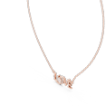thumbnail image 2 of Zuwelria Certified Moissanite Diamond Love Pendant | 0.09 Ct Sparkle Round Cut Diamond Pendant Necklace with Chain for Women | 18K Rose Gold over Silver, 2 of 7
