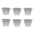 thumbnail image 4 of DOLITY 6 Pieces Orchid Pots Seedling Nursery Repotting Lightweight Patio Breathable 14cm white square, 4 of 9