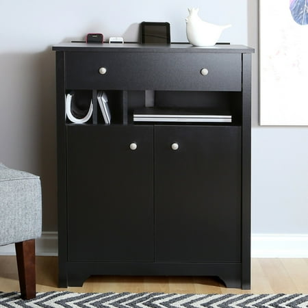 South Shore Vito Charging Station Cabinet Black Walmart Com