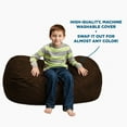 thumbnail image 3 of Chill Sack Bean Bag Chair, Memory Foam Lounger with Microsuede Cover, Kids, 4 ft, Chocolate, 3 of 8
