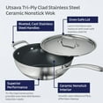 thumbnail image 6 of Tramontina Utsava Tri-Ply Clad 3.75 Qt Covered Wok with Ceramic Interior – Induction-Ready, 6 of 10