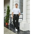 thumbnail image 5 of COOFANDY Mens Lightweight Knit Sweatpants Loose Fit Open Bottom Trousers Yoga Pants with Pockets, 5 of 6
