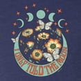 thumbnail image 6 of Wild Bobby I Only Told The Moon, Moon Phases Daisies and Butterflies Vintage Men Premium Tri Blend Tee, Vintage Navy, Small, 6 of 6