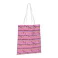 thumbnail image 2 of YFYANG Reusable Cotton Canvas Tote Shopping Bag, Pink Spring Washable Portable Grocery Bag for Daily Travel, 2 of 8